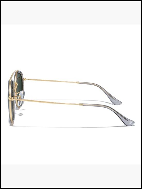 Metal Frame Polarized Sunglasses Retro Round Double Bridge main image 6